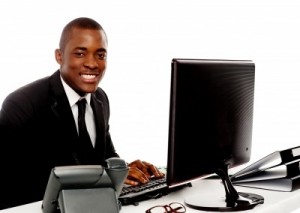 Businessman at Computer